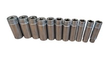 Snap-on Deep Well Socket Set Of - 11 - 12-point Sae - 12 Drive - Ex Condition