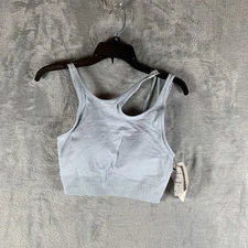 Cotton On Body Women's Sports Bra Seamless Double Strap Tank Silky Blue S