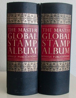 Two (2) Curved Back Minkus Master Global Binders in Decent Condition