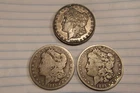 Lot Of 3 Morgan Silver Dollars 1885p/1885o 90%