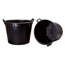 MASTELLO AGRICOLO CON MANICI 45 lt - Ø 45x35h COL. NERO