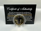 1930 Standing Liberty Silver Quarter Black Ruthenium & Gold Plated with COA