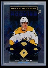 2025-26 Upper Deck Black Diamond Relic Rookies Saphire Matthew Wood Rookie 4/9
