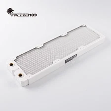 FREEZEMOD 360mm Computer Water-cooled Copper Radiator Row 14 Flat Tubes  white