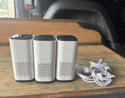 3 Pack Mini Portable USB Powered Air Purifiers Activated Carbon Odor White/Black