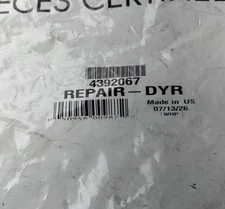 Whirlpool 4392067 OEM Dryer Repair Maintenance Kit Drum Rollers Belt Pulley thumbnail 2