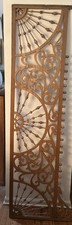 1860 Antique Victorian Trio Wooden Fretwork 65” Tall  x 24” Wide Ball Stick
