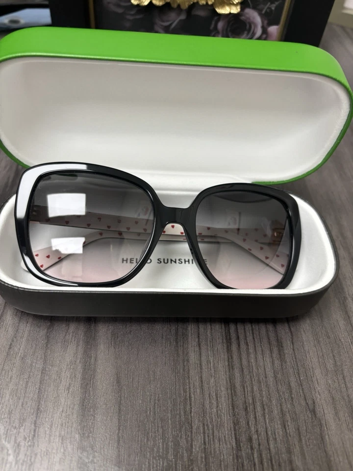 New Kate Spade NY Women's Wilhemina/S Square Sunglasses, Black/Green Shaded 55mm - Image 2 of 4