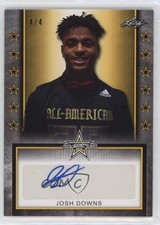 2020 Leaf Metal US Army All-American Bowl Tour Yellow 4/4 Josh Downs Auto 3hd
