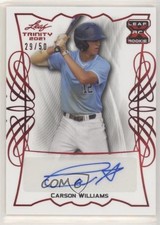 2021 Leaf Trinity Red 29/50 Carson Williams #BA-CW1 Auto 08dy