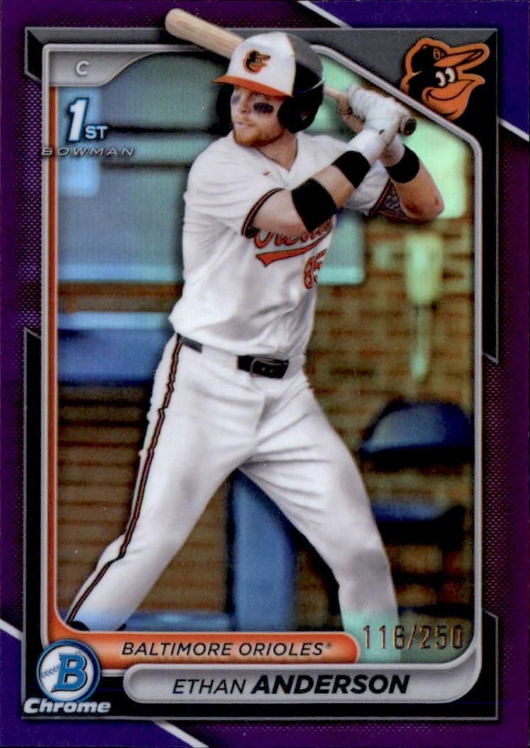 2024 Bowman Draft #BDC-79 Ethan Anderson Chrome Purple Refractor #/250