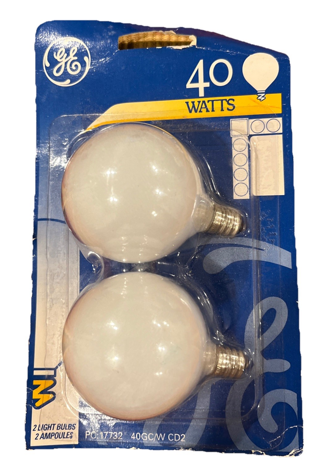 White Candelabra Base Vanity Chandelier 2-pk Nib
