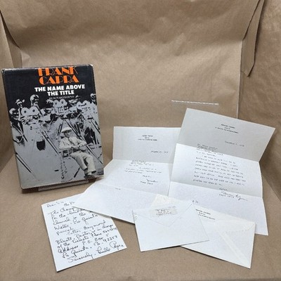 The Name Above the Title by Frank Capra (Signed First Edition & Signed Letters)
