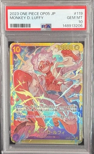 PSA 10 Monkey D Luffy OP05-119 SR Gear 5 Nika One Piece Card JP