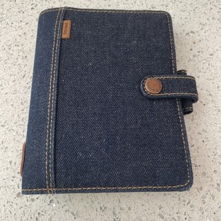 Vintage 2002 Filofax Denim pocket Organiser 2002 original unused inserts