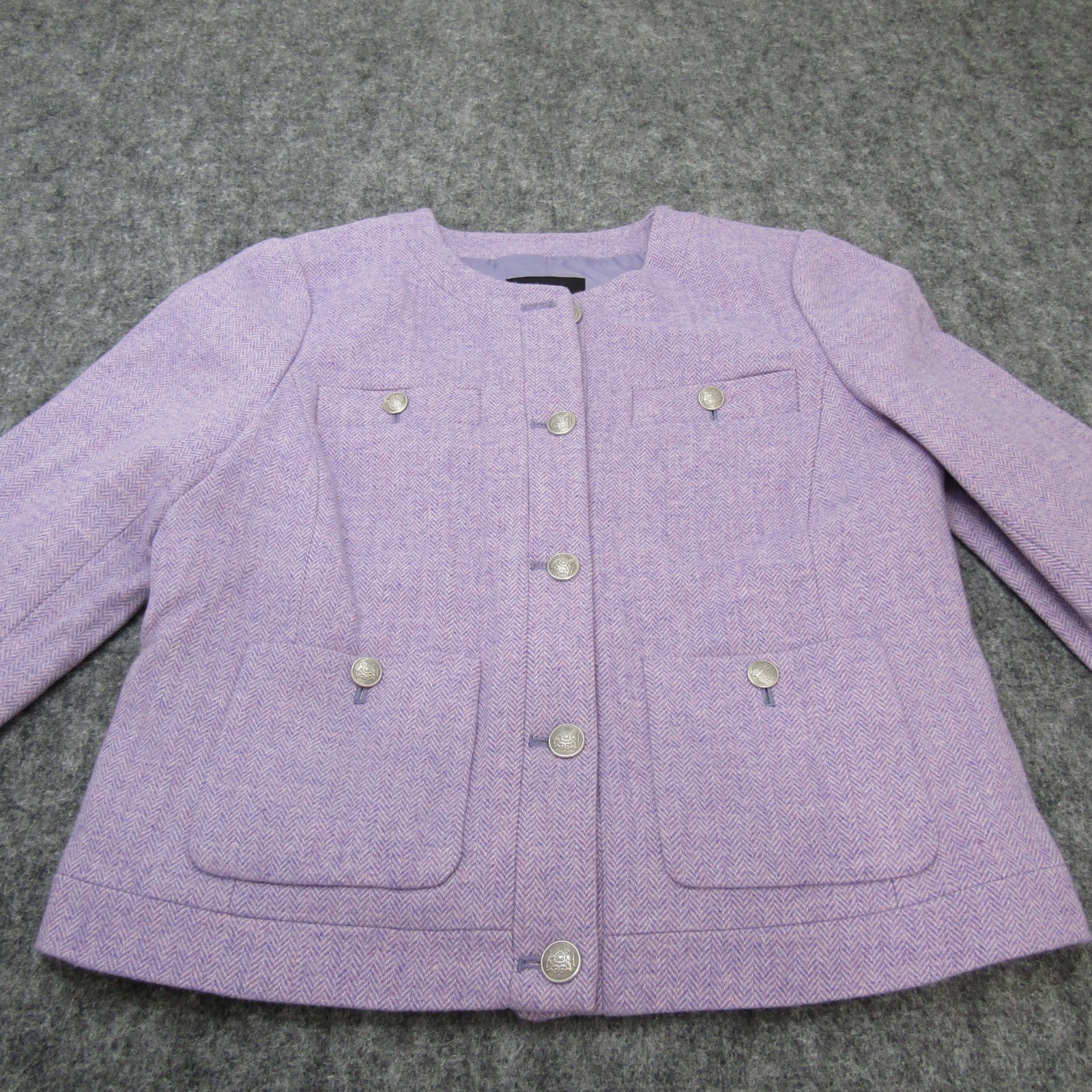 Talbots Blazer Jacket Button Up Collarless Women … - image 4