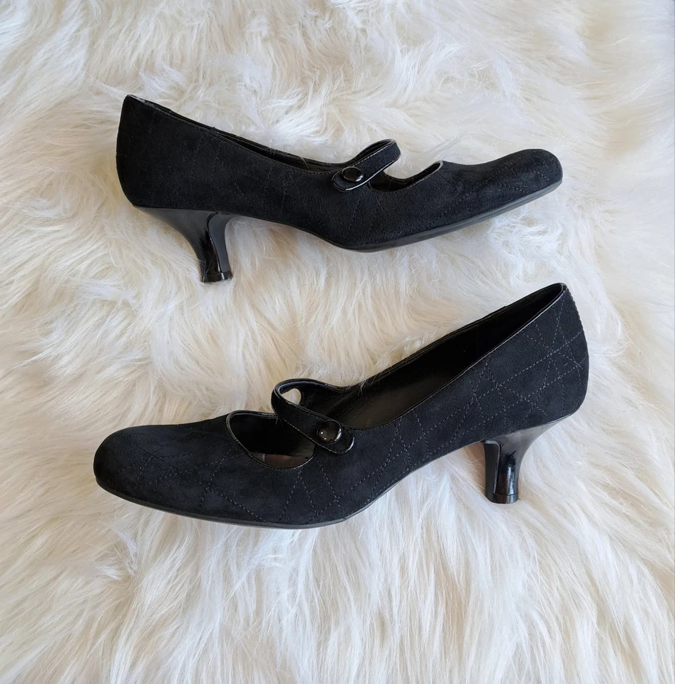 Sz 9.5 Franco Sarto low 2" leather heels - Image 4 of 4