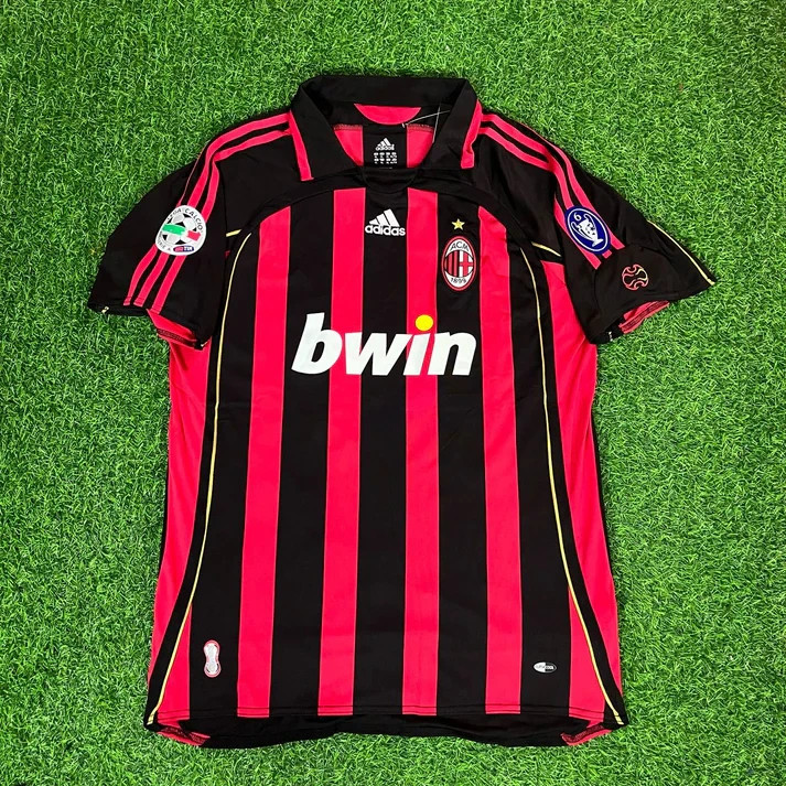 MALDINI #3 AC Milan Jersey 2006/2007 Champions League Short Sleeve