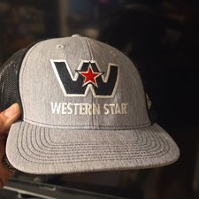 Solid Black Western Star Trucker Hat - Last O...