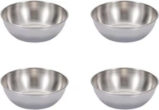 Stainless Steel Sauce Dishes,4 Pack Dipping Bowls,Small Bowls 3.2", Silver 