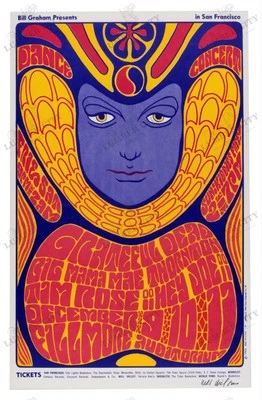Grateful Dead Big Mama Thornton 1966 San Francisco Fillmore Reproduction Poster