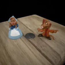 Disney Cinderella Suzuka  Mouse Mini Figures 1.5" PVC Plastic Toy Cake Topper