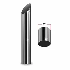 5in Diax60inL Mitered Top Truck Exhaust Stack- Chrome