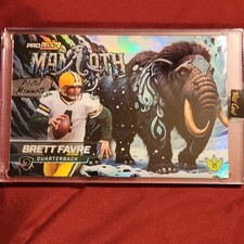 Wild Card Illumination Dino-Might 2025 Brett Favre Painted Mammoth Football 1/1