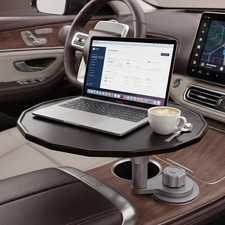 Updated 4-way Base 2 Height Modes Car Laptop Desk, Car Desk for Laptop Rotati