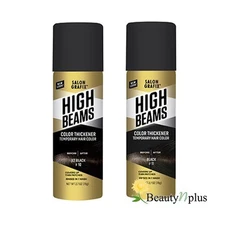 High Beams Color Thickener Temporary Spray-On Hair 2.7 oz (Jet Black / Black)