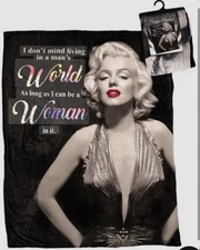 New Woman in the World Marilyn Monroe Plush Fleece Throw Gift Blanket Sexy Photo