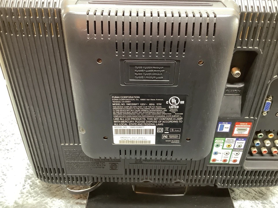 Magnavox 19MD350B/F7 19" LCD HDTV 720p Built-In DVD Player HDMI Tested No Remote - Image 4 of 4