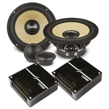 DS18 DXQ 6.5" 2-Way Component Set with Yellow Straw Cone - 150 Watts Rms 4-ohm