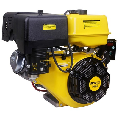 #ad 15HP 420cc Gas Engine Horizontal Shaft Electric Start Gas Motor Aceup Energy $391.00