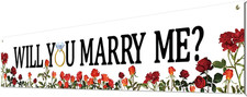 Marry Me Flower Banner Will You Marry Me Large Flower Banner Marriage Valenti...