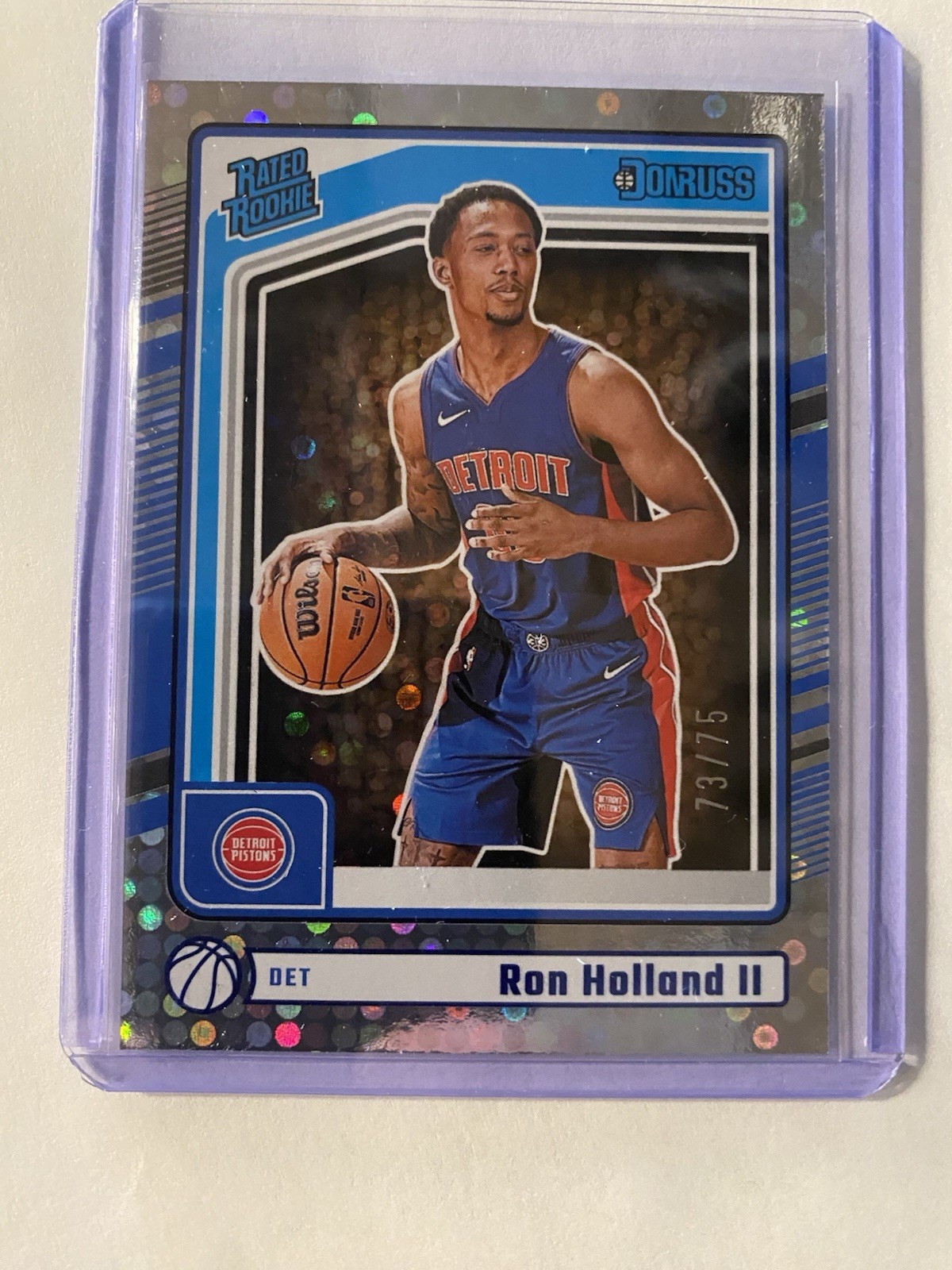 RON HOLLAND II 2024-25 DONRUSS RATED ROOKIE #236 DISCO /75