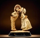 GIUSEPPE ARMANI Kissing Couple Romantic Ceramic Figure ITALY 1980 VINTAGE VG+++