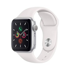 Apple Watch Series 5 (GPS, 44mm) Silver Aluminium Case + White Strap