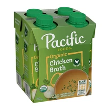 Pacific Foods Organic Free-Range Chicken Broth, 8 oz 8 Fl Oz (Pack of 4) 