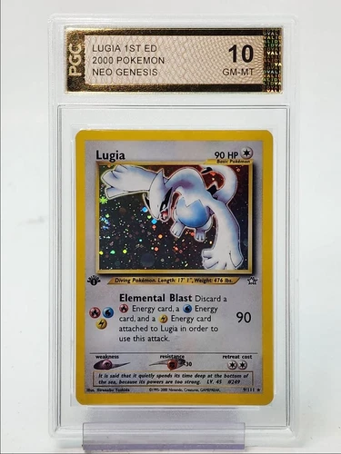 LUGIA 2000 POKEMON 1ST EDITION NEO GENESIS RARE HOLO GEM 9/111 PGC 10 Q4596