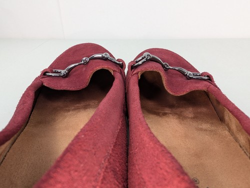 Mocasines de gamuza Vionic Bibiana Horse Bit para mujer talla 8 zapatos sin cordones borgoña - Imagen 16 de 17