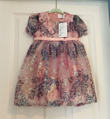 Eirene 4 Jahre buntes Polyester Baumwolle, neu mit Etikett, Designer Kleid
