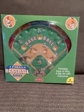 2001 PORTABLE METAL PINBALL BASEBALL GAME BY SCHYLLING TABLE TOP GAME IN BOX 12X