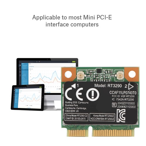 RT3290 Wi Fi Wireless Network Card 150Mbps For Mini PCI-E Port Computer NEW - Afbeelding 2 van 7