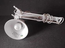 White Articulating Desk Table Lamp Drafting Arm Light Architect Art NO CLAMP EUC