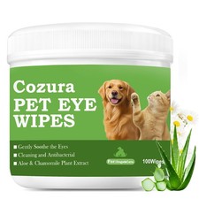 Dog Eye Wipes Tear Stain Remover Hypoallergenic 100ct Sensitive Eyes Wrinkles