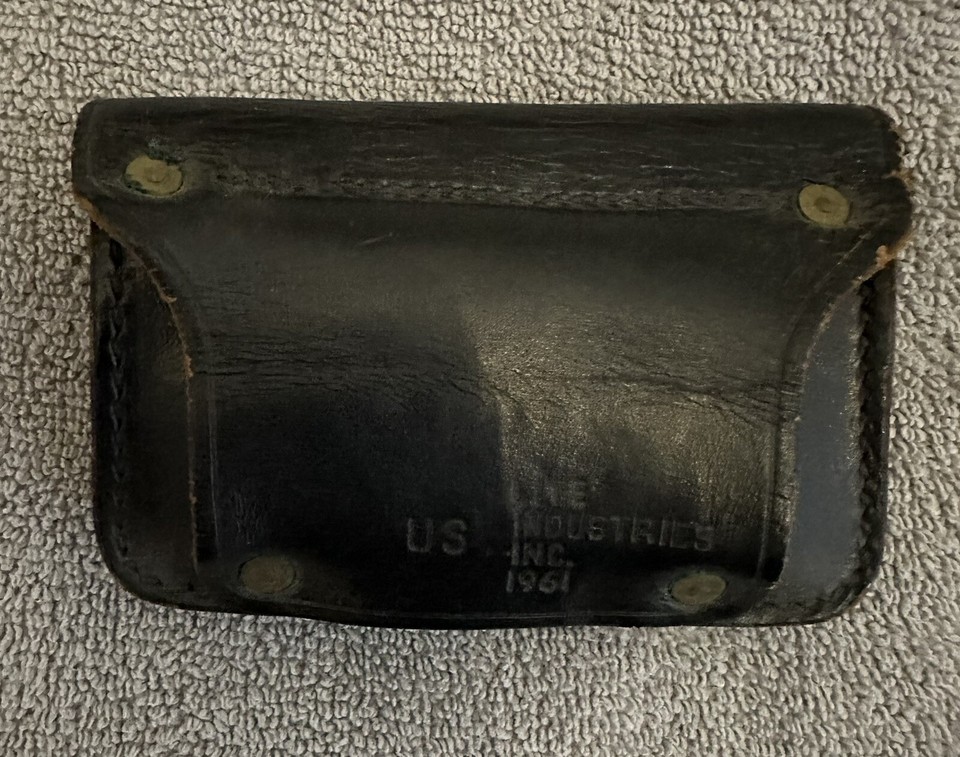 Vintage 1961 US Industries Inc. Dark Brown Leather Ammo pouch!! eBay
