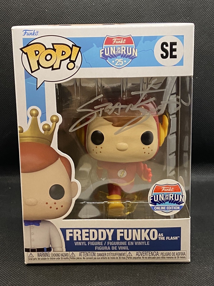 Freddy Funko as the Flash Funko Pop Signed by Grant Gustin JSA | eBay