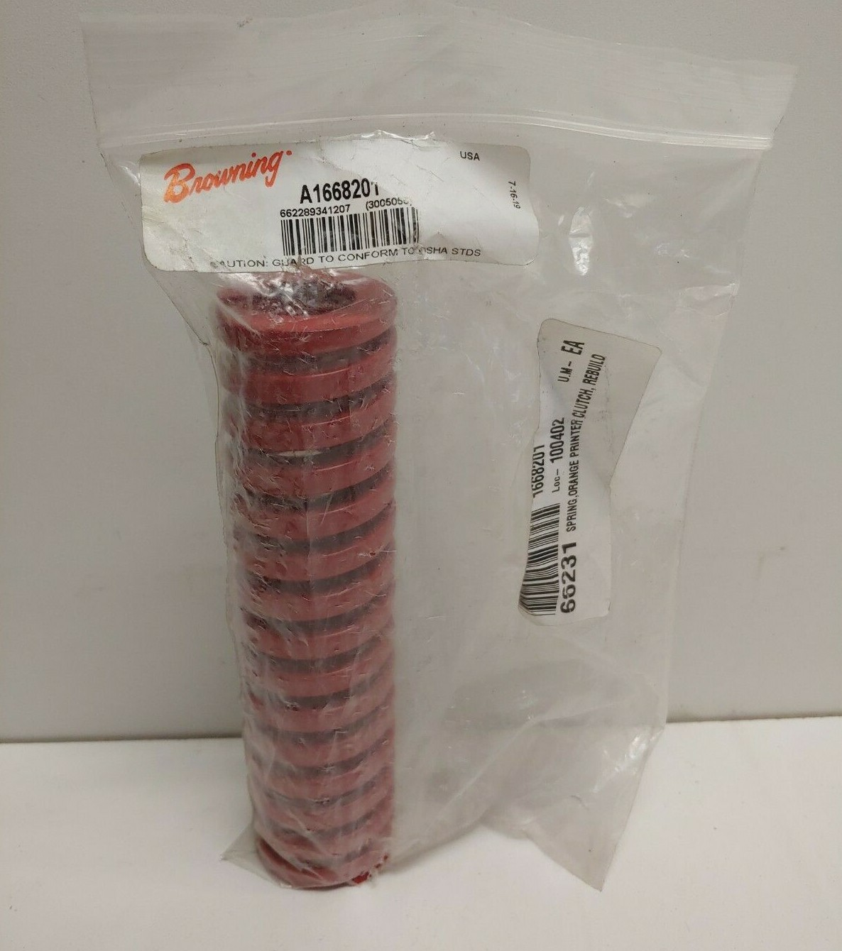 NEW OLD STOCK! BROWNING ORANGE TORQ/GARD OVERLOAD CLUTCH SPRING  