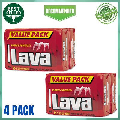 #ad Heavy Duty Hand Cleaner Bar Soap for Sensitive Skin 5.75 oz Bar 4 Pack $10.98